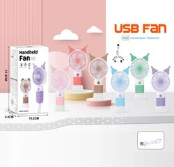 Вентилятор Q 304 C (144) вбудований акумулятор, USB, 3 режими обдуву, підсвічування, підставка, гумові елементи, в коробці, ВИДАЄТЬСЯ ТІЛЬКИ МІКС ВИДІВ