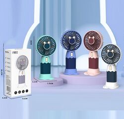 Вентилятор 210 B (144/2) акумулятор: 3.7 V, USB, легкий корпус, низький шум, підставка, в коробці, ВИДАЄТЬСЯ МІКС ВИДІВ