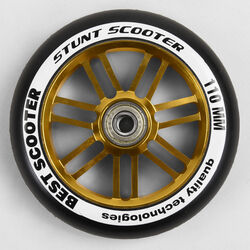 Колесо для трюкового самоката WH - 8503/110 (74) Ціна за 1 штуку "Best Scooter", цвет ЗОЛОТОЙ, 110 мм PU, подшипник ABEC-9