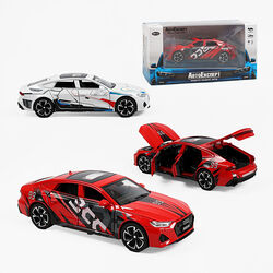 Машинка ТК - 7488 (32) "Авто Експерт", 2 кольори, металопластик, 1:32, світло, звук, інерція, відчиняються двері, багажник та капот, в коробці