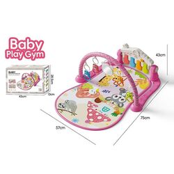 Килимок 8611 (30) піаніно, звуки, мелодії, ноти, підсвічування, 5 підвісок, брязкальця, дзеркальце, в коробці