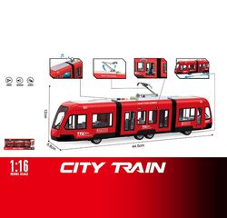 Трамвай WY 930 A (18) звуки, підсвічування, інерція, гумові шини, дверцята відкриваються, масштаб 1:16, в коробці