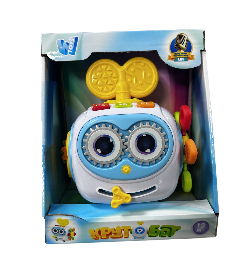 Музична гра "Крутобот" 38441 (72) "WToys", ОЗВУЧУВАННЯ УКРАЇНСЬКОЮ МОВОЮ, підсвічування, казки, пісні, скоромовки, пальчикові ігри, шестерні, тріскачка, в коробці