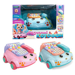 Музичний котофон 21607 (24) "WToys", ОЗВУЧУВАННЯ УКРАЇНСЬКОЮ МОВОЮ, музика, клавіші, навчання, на коліщатках, пальчикова гра, в коробці