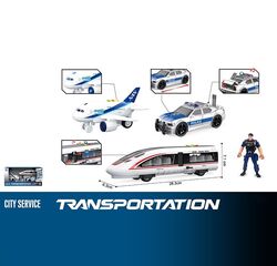 Набір спецтехніки WY 500-3 (9) підсвічування, звуки, інерція, фігурка героя, рухомі ручки та ніжки, на батарейках, рухомі елементи, в коробці