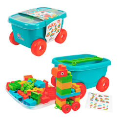 гр Конструктор у візку 1393 (4) "Technok Toys", 50 елементів, розмір візка з ручкою 38х28х54 см, об'єм: 9 літрів