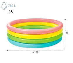 Intex Басейн 56441 NP "Веселка" (6) 4 кільця, розміром 168-45см, обсяг: 780л при наповненні 80%, від 3 років
