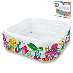 Intex Басейн 57471 NP "Блакитна лагуна" (3) розміром 159-159-50см, обсяг: 344л, вага: 3,7кг, від 3-х років