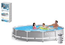 Intex Басейн каркасний 26712 NP (1) розмір:366x76 см (насос-фільтр картриджний 2006 л/год), об`єм води:6503л, в коробці
