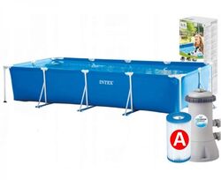 Intex Басейн каркасний 28274 NP (1) 450х220х84см, Об`єм:7127 л при 90% заповненні, (2006 л/год) насос-фільтр, в коробці