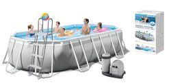 Intex Басейн каркасний 26796 NP (1) об`єм:18202л, розмір:503х274х122см, сходи, насос-фільтр 5678 л/год, скіммер, в коробці
