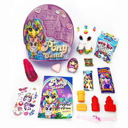 гр Креативна творчість "Пони" "Pony Castle" BPS-01-01U УКР (2) "Danko Toys", 13 сюрпризів, м`яка іграшка, карткова гра, в слюді