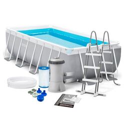 Intex Басейн каркасний 26788 NP (1) Місткість води, об`єм 90%:6836л., розмір:400х200х100см, фільтр-насос 2006л/год, сходи