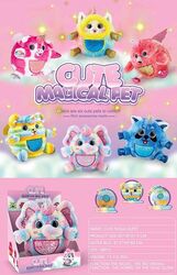 М`яка інтерактивна іграшка 933-56 E (18/2) “Cute Magical Pet”, 6 видів, світло, 3 мелодії, функція запису голосу, двосторонні паєтки, у коробці