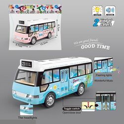 Автобус 7723 (110) 2 кольори, інерція, звук, підсвічування, у пакеті
