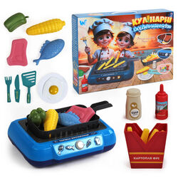 Кулінарні експерименти 41446 (18) "WToys", підсвічування, звукові ефекти, 13 аксесуарів, продукти змінюють колір, кухонне начиння, в коробці