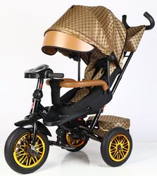 Велосипед 3-х кол. 8066 / 910-25 BestTrike "Perfetto" (1) поворотне сидіння, колеса гумові безкамерні, кошик, фара музична, USB, Bluetooth, в коробці 