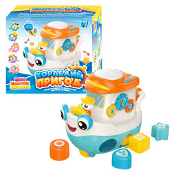 Гра "Кораблик пригод" 45234 (32/2) "WToys", ОЗВУЧ. УКР. М.,  8 казок, ноти, підсвіч., пісні, тріскачка, пискавка, цифри, каталка, рух. елем, в коробці