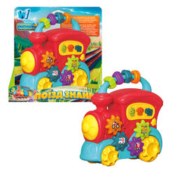 Гра "Поїзд знань" 49454 (36/2) "WToys",  ОЗВУЧУВАННЯ УКРАЇНСЬКОЮ МОВОЮ,  намистини, ноти, казки, слова, цифри, пісні, цікаві факти, підсвіч, в коробці