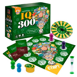 гр Гра настільна розважальна "IQ300" VT8055-46 (5) "Vladi Toys", гральне поле, 50 карток, 9 жетонів, 4 пішаки, колесо фортуни, пісочний годинник, в ко