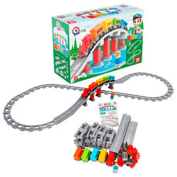 гр Конструктор Залізниця 1300 (3) "Technok Toys", 59 деталей, в коробці