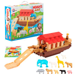 гр Конструктор 1348 (3) "Technok Toys", 190 деталей, 10 фігурок тварин, 1 фігурка Ноя, в коробці