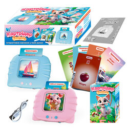Картридер Знань 84499 (60)  "WToys",2 кольор,ОЗВУЧ.УКР.МОВ.,USB-каб,регул.гучності,112карток,224 зображ.,18тем,абетка,вірші,пісеньки,казки,в коробці